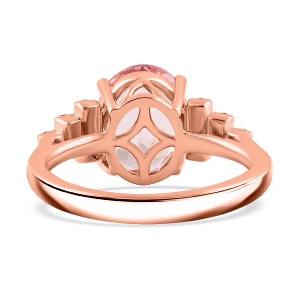LUXORO zertifiziert und gepr&uuml;ft AAA Rosa Morganit und Diamant Anh&auml;nger in 417 Ros&eacute;gold - 3 ct. image number 4