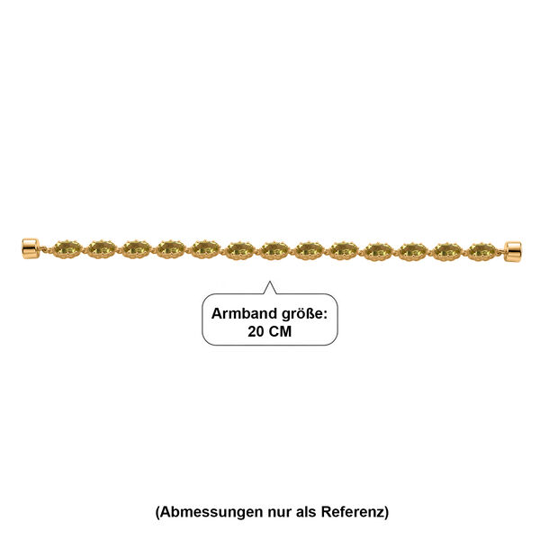 D'Joy AAA Ouro Verde-Quarz Armband ca. 19 cm 925 Silber 750 Gelbgold vermeil ca. 13,82 ct. image number 4