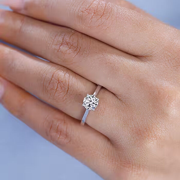 LUXURIANT IGI zertifizierter SI-GH Labor Diamant Ring in 585 Wei&szlig;gold- 1 ct. image number 4