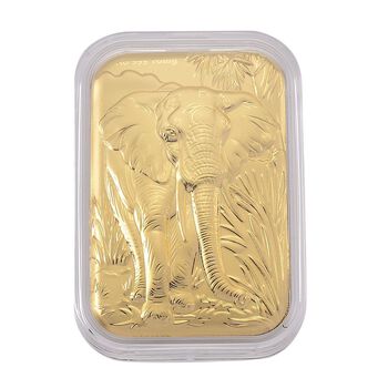 EXKLUSIVES GESCHENK 999er Goldbarren mit Elefant-Motiv, 10mg