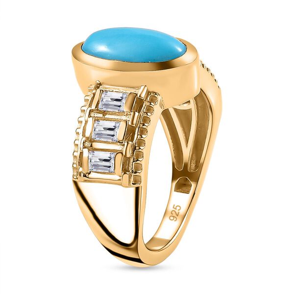 AA Sleeping Beauty T&uuml;rkis und Zirkon Ring- 2,82 ct. image number 5