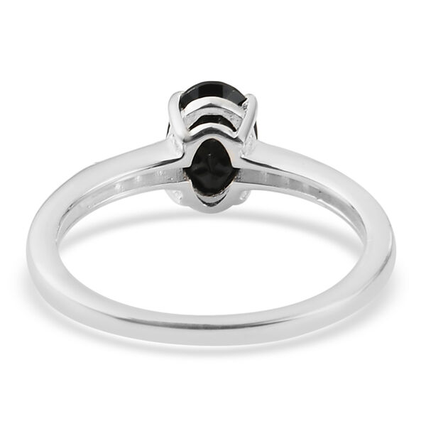 Schwarzer Spinell und Zirkon Ring 925 Silber  ca. 1,10 ct image number 6