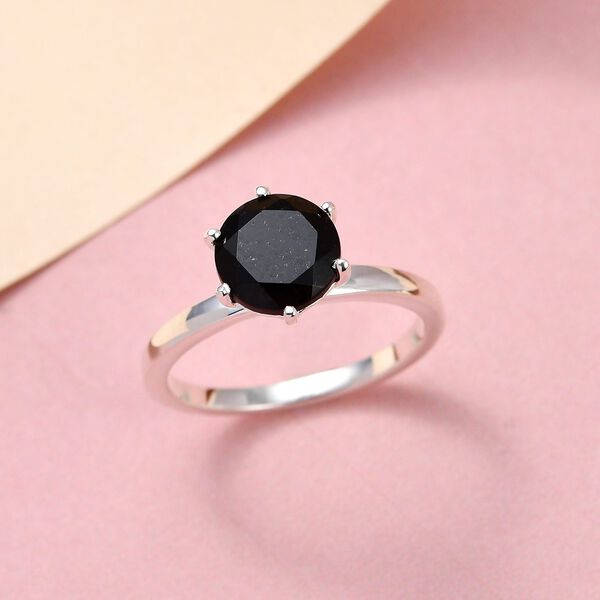 Schwarzer Turmalin Ring, 925 Silber, ca. 2.06 ct image number 2