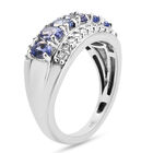 Tansanit und Zirkon Ring 925 Silber platiniert  ca. 1,52 ct image number 4