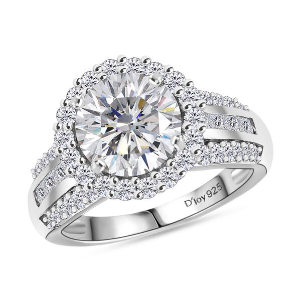 D’joy Moissanit Ring 925 Silber rhodiniert (Größe 20.00) ca. 2,16 ct image number 3