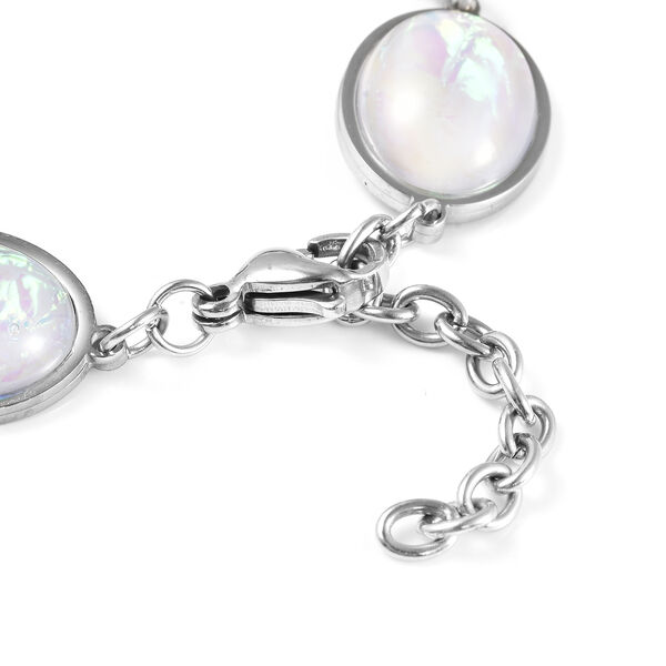 Synthetisches Opal-Harz-Armband in Silberton image number 5