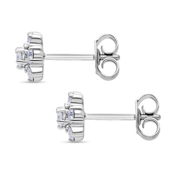 LUXURIANT 0,50 ct. SI Labor Diamant Ohrringe, 925 Silber platiniert