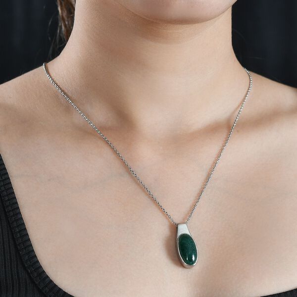 AAA grüner Aventurin-Anhänger mit 50cm Kette - 10,50 ct. image number 3