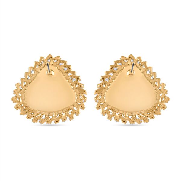 Edle Perlen-Ohrringe mit wei&szlig;en Kristallakzenten, goldfarben image number 3