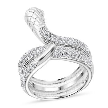 Lustro Stella Wei&szlig;er Zirkonia Schlangen Ring