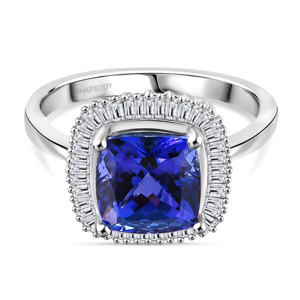 RHAPSODY AAAA Tansanit und VS EF Diamant Ring in 950 Platin - 2,80 ct.