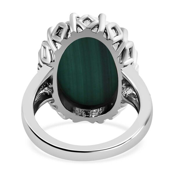 Malachit Ring Edelstahl (Gr&ouml;&szlig;e 17.00) ca. 12,45 ct image number 5