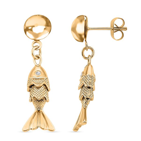 Weißer Zirkonia Schmuckset ca. 50 cm + 5 cm Extender, Nickelfreies Messing gelb vergoldet image number 5