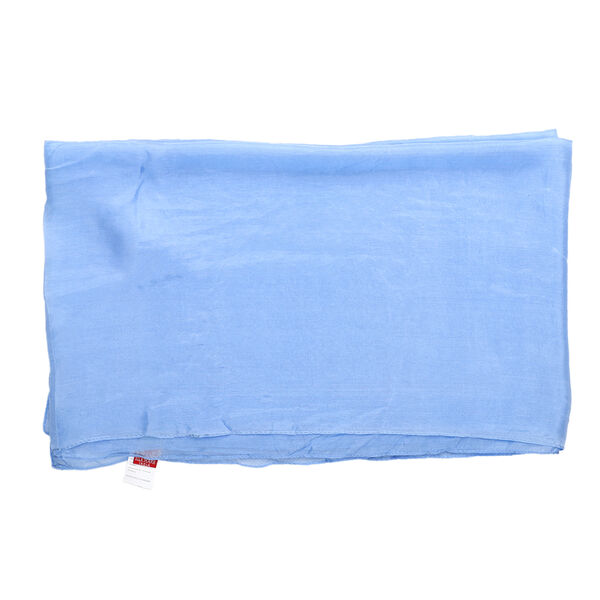 100% natürlicher Satin Seiden Schal, 48x160 cm, Baby Blau image number 5