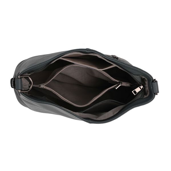 Leder-Crossbody-Tasche mit 3 Tragevarianten, 32x12x25 cm, Blau image number 8