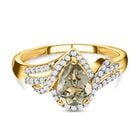 AAA Turkizit und Diamant-Ring, I2 G-H, 585 Gelbgold (Größe 18.00) ca. 1,37 ct image number 0
