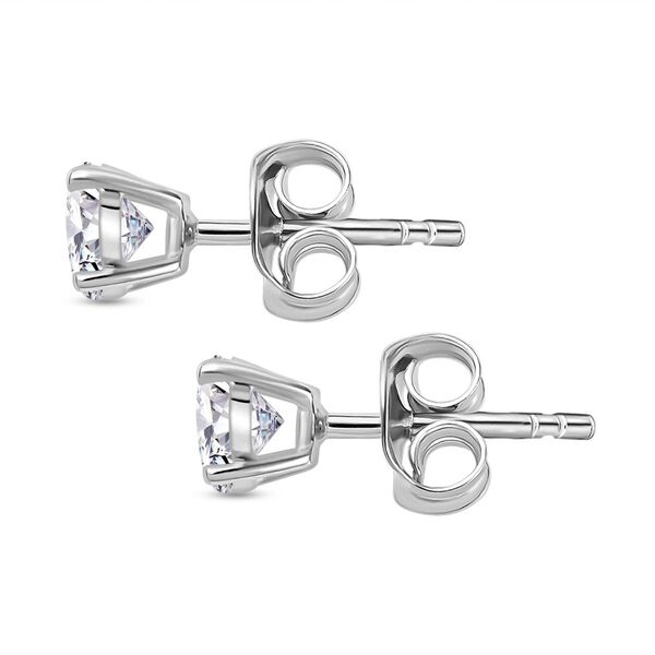 Moissanit Ohrringe 925 Silber rhodiniert ca. 0.88 ct image number 4