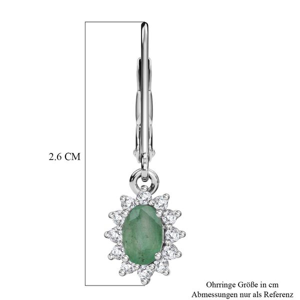 D'Joy  Socoto Smaragd und Zirkon Ohrringe - 1,45 ct. image number 4