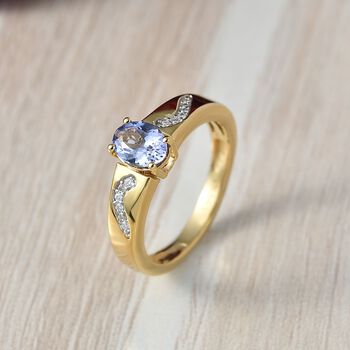 D'Joy Tansanit und Moissanit Ring - 0,82 ct.