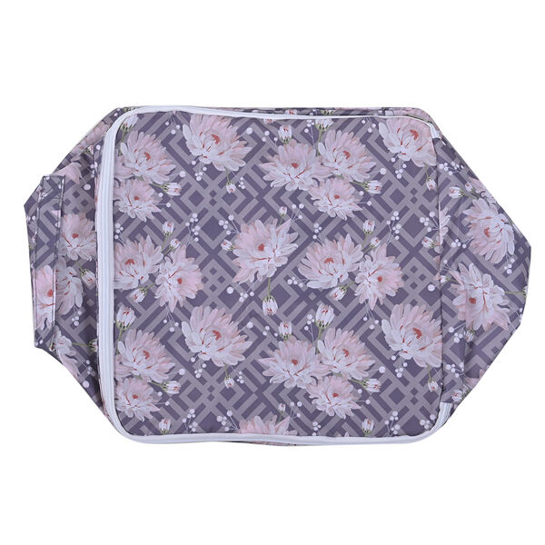 Serenity Night: Aufbewahrungstasche, Gr&ouml;&szlig;e: 24x34x34 cm, Chrysanthemen-Musterdruck, Mehrfarbig image number 4