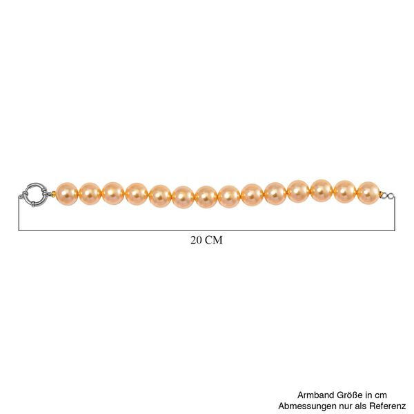 Goldenes Muschelkernperle Armband image number 6