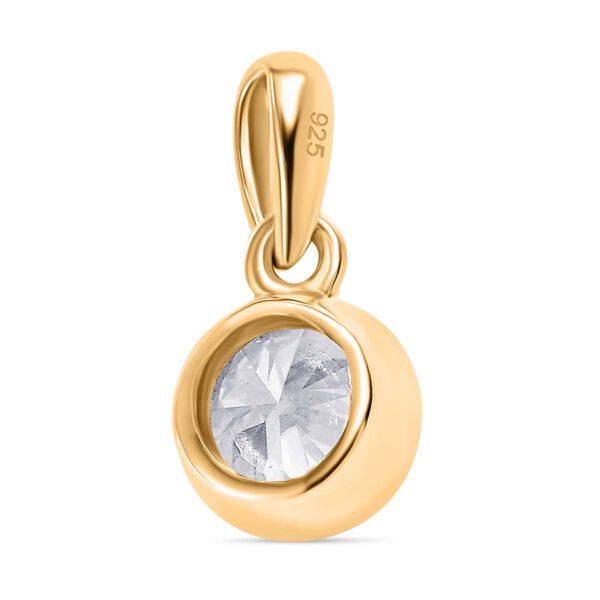 2er Set - Moissanit Ring und Anh&auml;nger, 925 Silber vergoldet (Gr&ouml;&szlig;e 16.00) ca. 1.50 ct image number 8