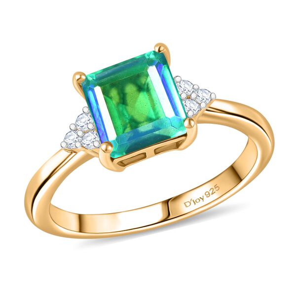 D'Joy Pfau Triplett Quarz und Zirkon Schmuckset, 925 Silber vergoldet - 6,14 ct. image number 4