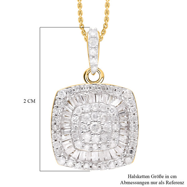 Art-déco Diamant Anhänger mit Kette- 0,50 ct. image number 4