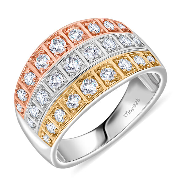 D&rsquo;Joy Moissanit dreifarbiger Ring - 1 ct. image number 4