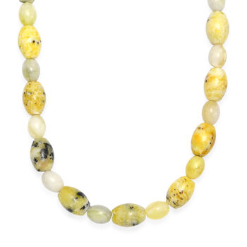 EverTrue gelbe T&uuml;rkis und Serpentin Halskette - 285 ct.