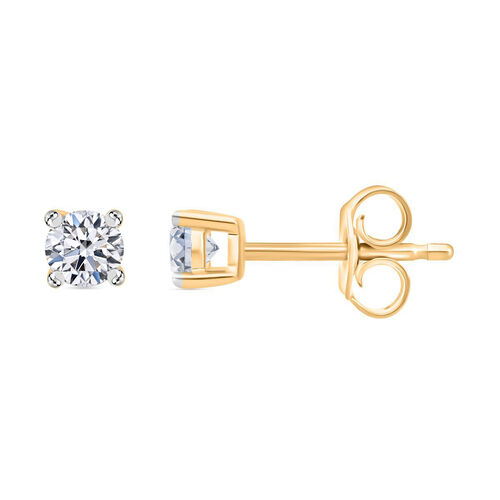 Lab Grown Diamant VS Ohrringe 925 Silber Gelbgold Vermeil ca. 2,00 ct. image number 0