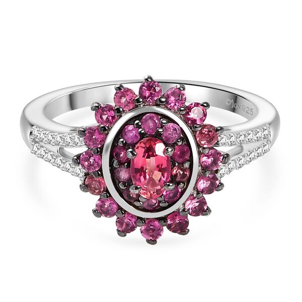 D'Joy AA Rubellit Ring 925 Silber rhodiniert (Gr&ouml;&szlig;e 20.00) ca. 1,04 ct