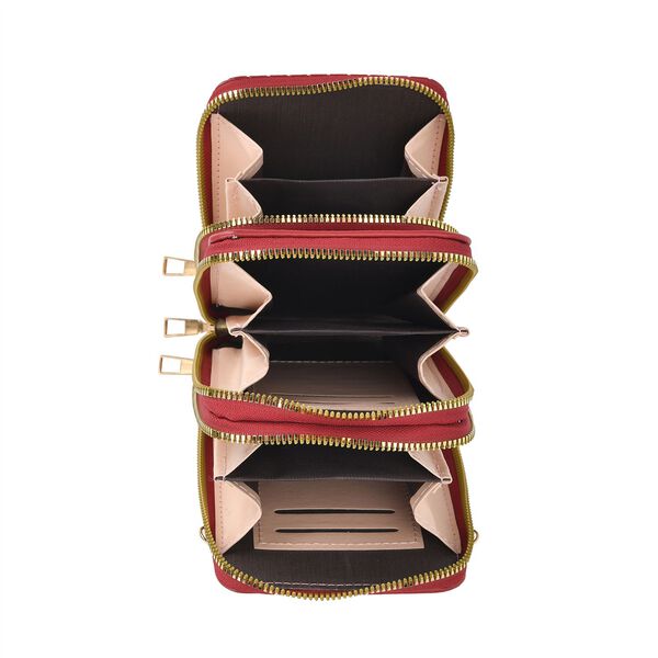 Moderne Umhängetasche mit RFID-Schutz, rot image number 3