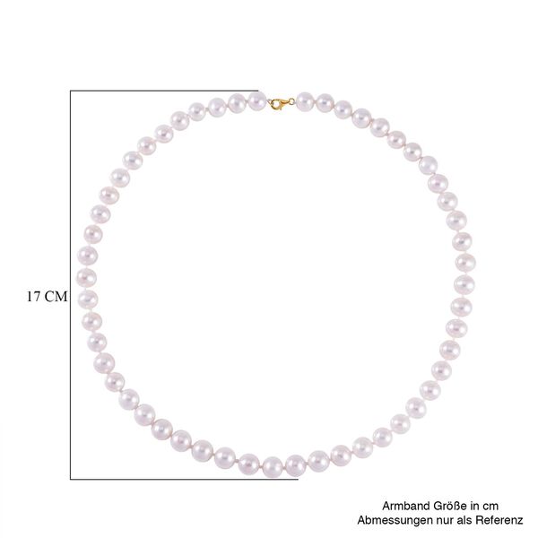 AAAA 9-10mm wei&szlig;e S&uuml;&szlig;wasserperlen-Halskette image number 4