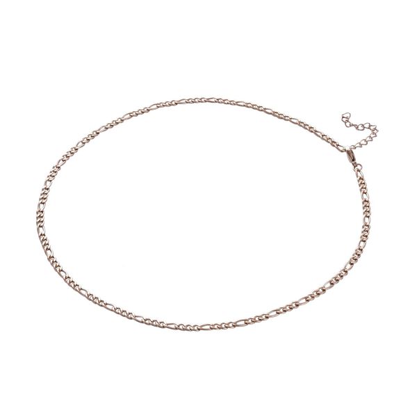 Roséfarbene 316L Edelstahl Figaro-Halskette, ca. 49.5 cm, ca. 10,00g image number 2