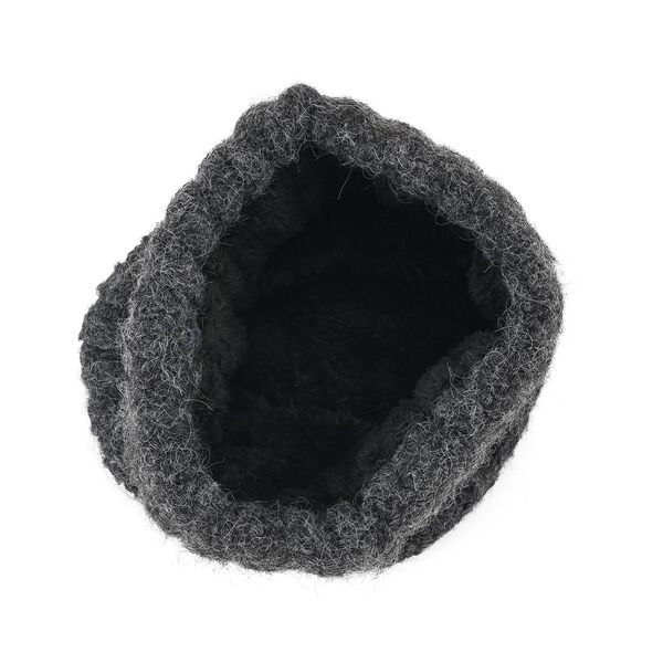 Rippstrick-Mütze mit Teddyfutter, Einheitsgröße, Grau image number 4