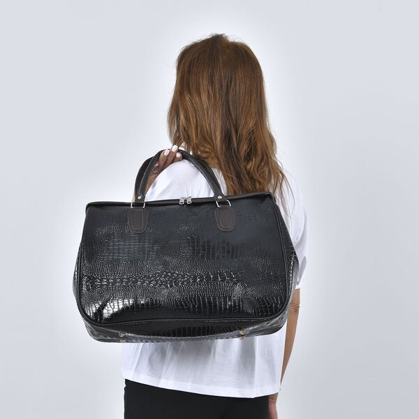 PASSAGE -  Reisetasche aus Kunstleder, 45x20x32cm, schwarz image number 3