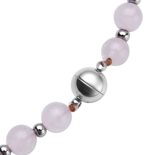 Rosenquarz Halskette, 50 cm, 162,50 ct. image number 5