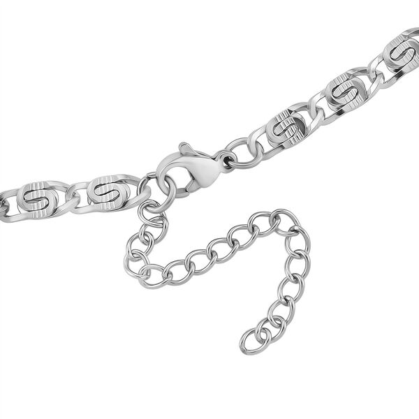 DESIGNER INSPIRIERT - 2er Fancy Ketten Set mit 5 cm Extender, Silberfarben image number 4