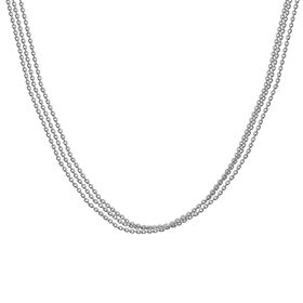 Mehrlagige Ankerkette, 925 Silber rhodiniert