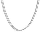 Italienische 3 Reihige Brillantina Kette, 925 Silber rhodiniert, ca. 45 cm ca. 5,29g