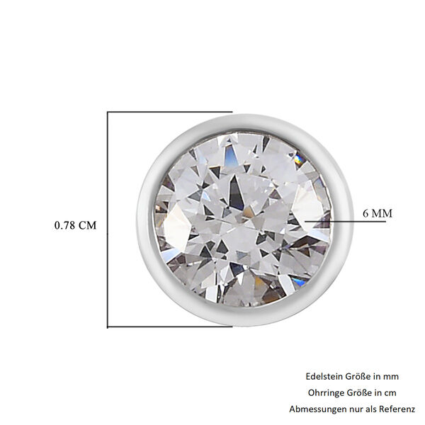 LUSTRO STELLA Zirkonia Ohrstecker - 2,88 ct. image number 5