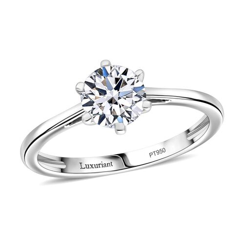 LUXURIANT DIAMOND- IGI zertifizierter VS-EF Labor Diamant Ring in 950 Platin - 1 ct. image number 3