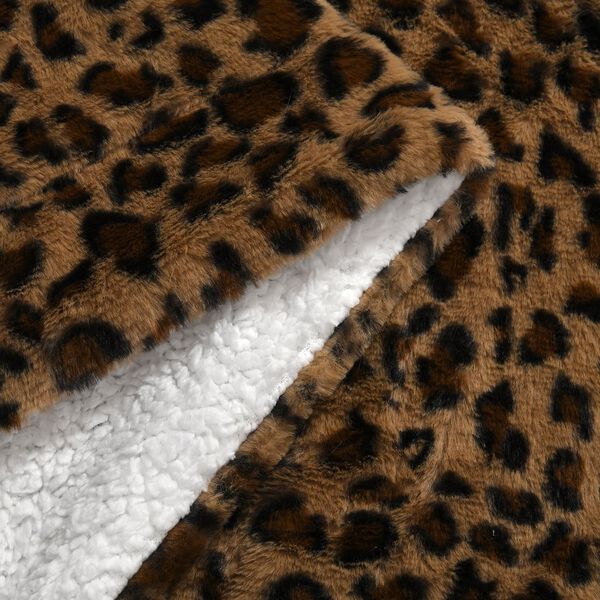 Kunstfell Decke mit Leopardenmuster,  Braun image number 5