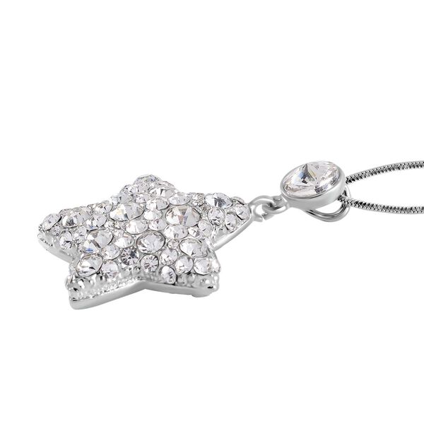 Weißer Kristall Halskette ca. 70 cm image number 3