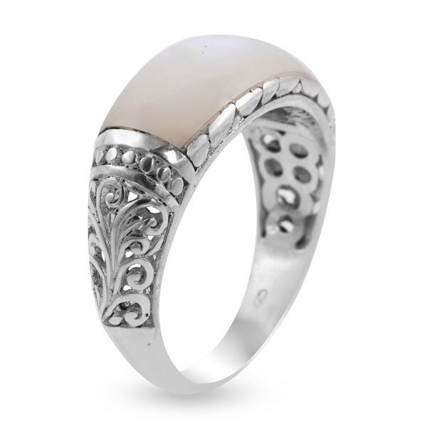 Royal Bali Kollektion - Perlmutt Ring 925 Silber image number 4