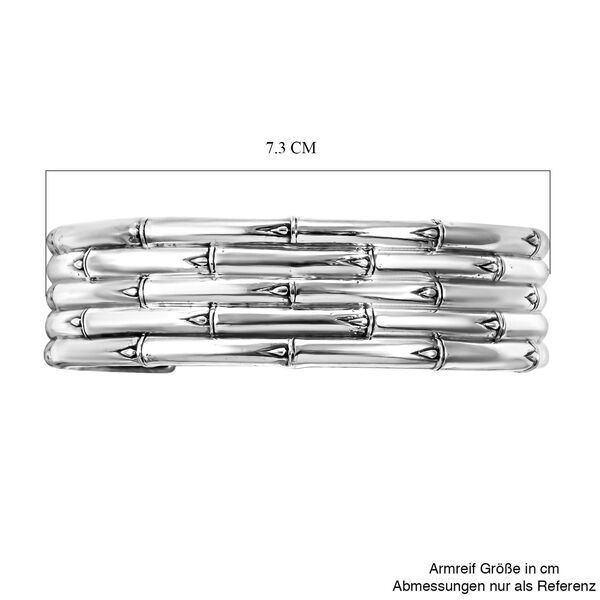 Royal Bali Kollektion - Armreif mit Bambusmuster, 19 cm - 36g image number 6