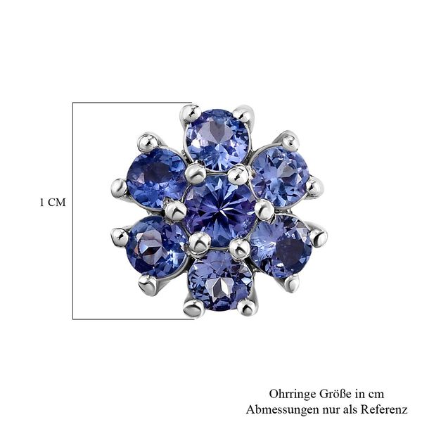 Tansanit-Ohrringe, 925 Silber platiniert ca. 1,83 ct image number 5