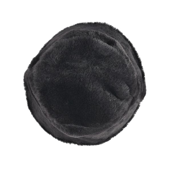 Flauschiger Kunstpelz Hut, Schwarz image number 2