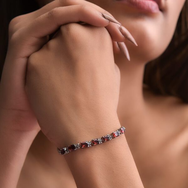 Subtiles rotes Granat-Armband image number 3